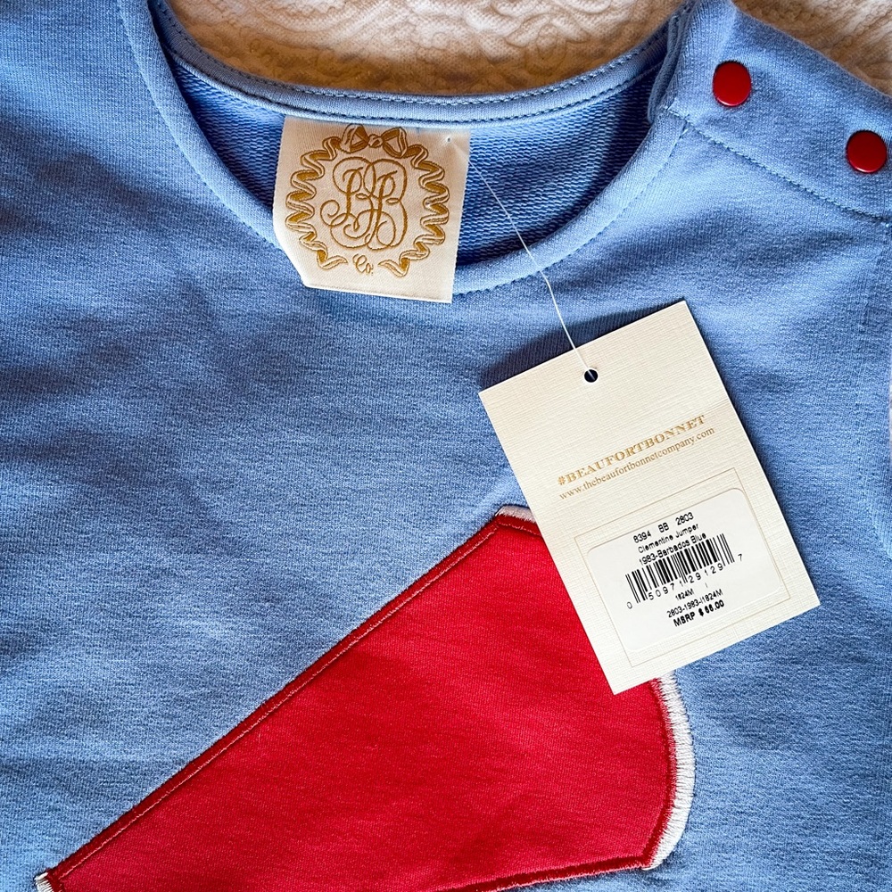 NWT Beaufort Bonnet 18-24M Clementine Jumper - Barbados Blue